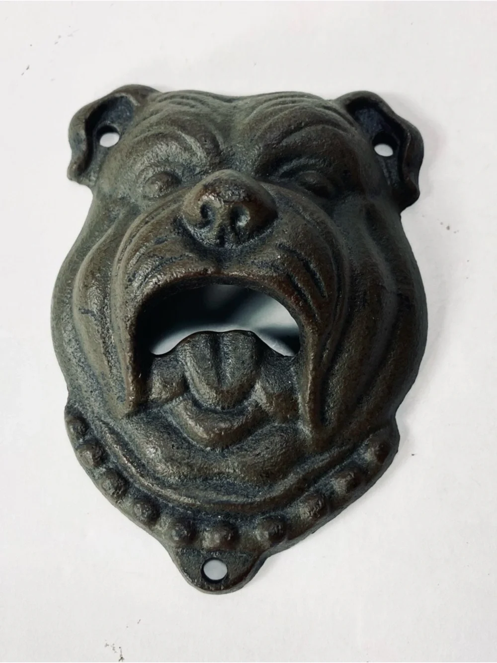Vintage-style Wall-Mounted Bulldog Bottle Opener Cast Iron